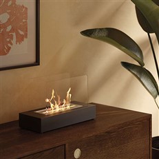 Cremona Bioethanol Eco Table Fireplace - Black